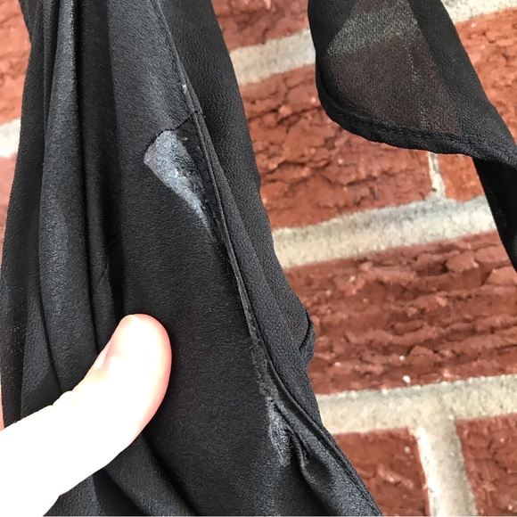 Anthropologie Yumi Kim Full Bloom Wrap Maxi Dress Black Size Medium - Picture 11 of 13